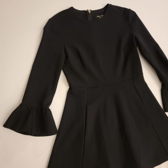 Kate Spade Bell Sleeve Pointe Pleated Dress - Picture 3 of 14